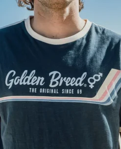 Retro Ringer Tee | Navy