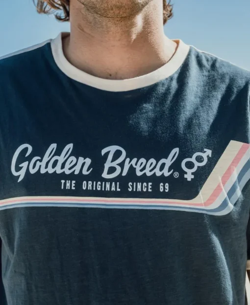 Retro Ringer Tee | Navy
