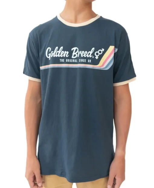 Retro Ringer Tee | Navy