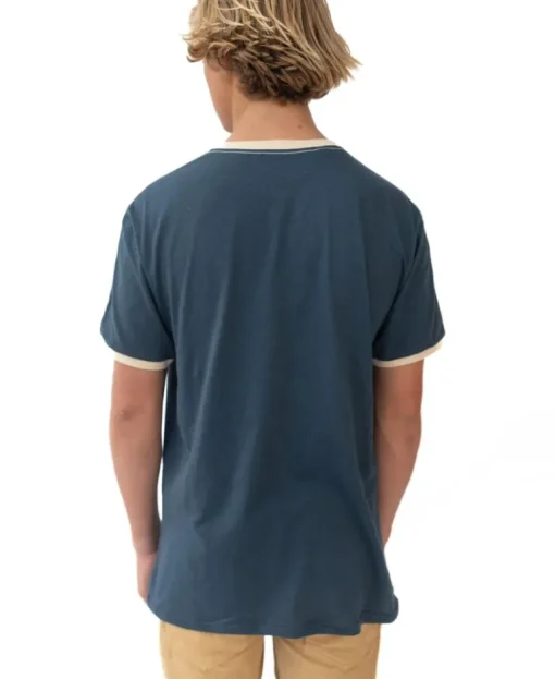 Retro Ringer Tee | Navy