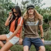 Retro Ringer Tee | Wash Brown