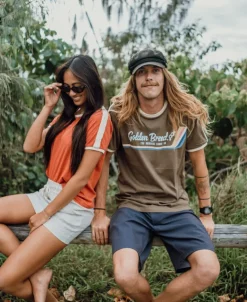 Retro Ringer Tee | Wash Brown