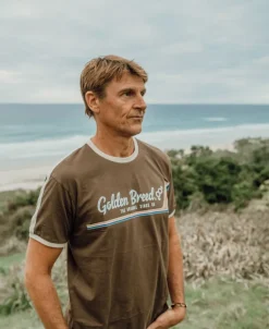 Retro Ringer Tee | Wash Brown