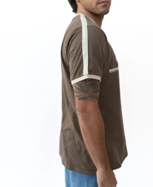 Retro Ringer Tee | Wash Brown