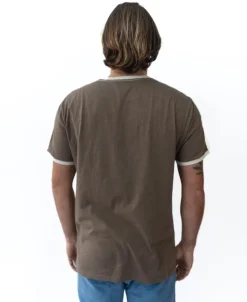 Retro Ringer Tee | Wash Brown