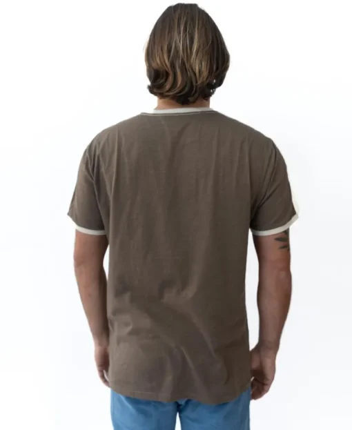 Retro Ringer Tee | Wash Brown