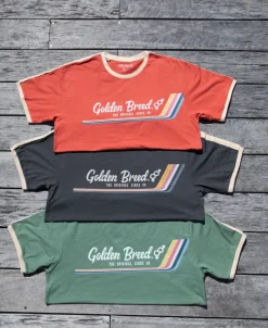Retro Ringer Tee Shirt | Wash Black – Golden Breed Australia