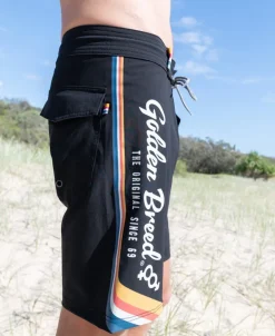 Retro Surf Boardie | Black