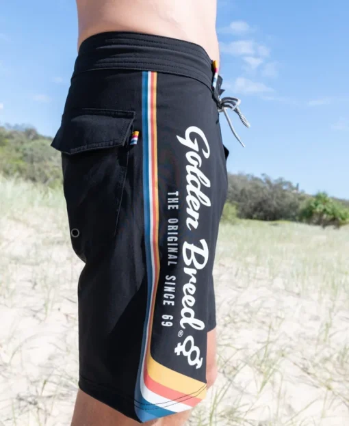 Retro Surf Boardie | Black