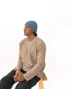 Rib Wool Beanie | Blue