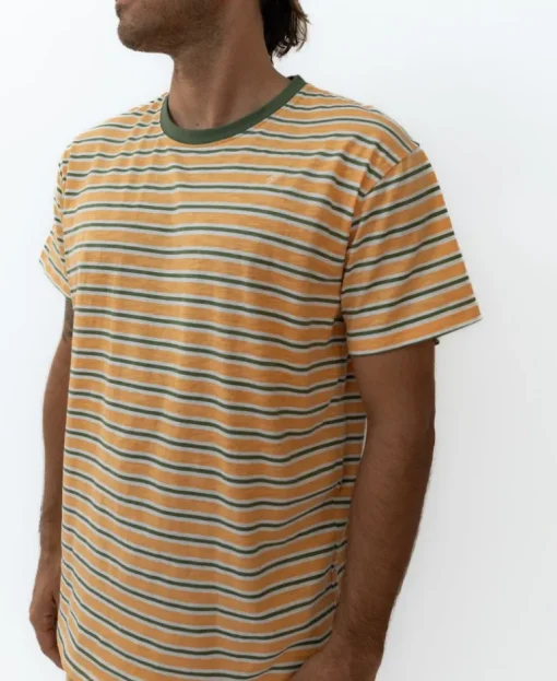 Rincon Stripe Tee | Wash Orange