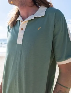 Ringer Polo | Leaf Green