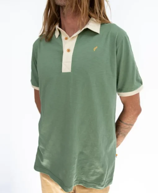 Ringer Polo | Leaf Green