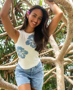 Rosa Hibiscus Tank | Azure