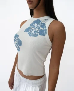 Rosa Hibiscus Tank | Azure