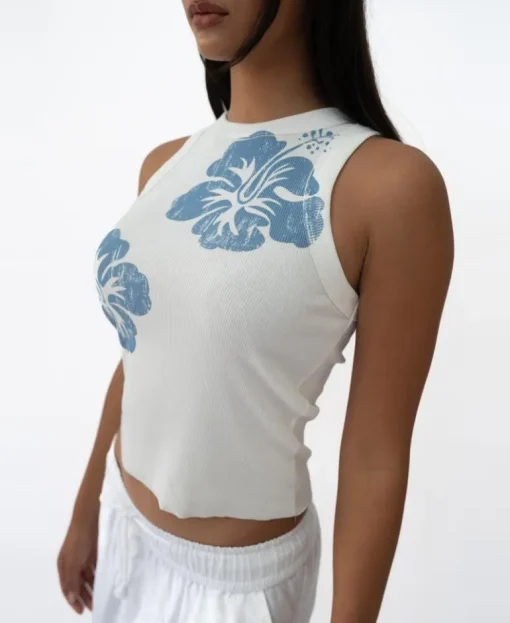 Rosa Hibiscus Tank | Azure