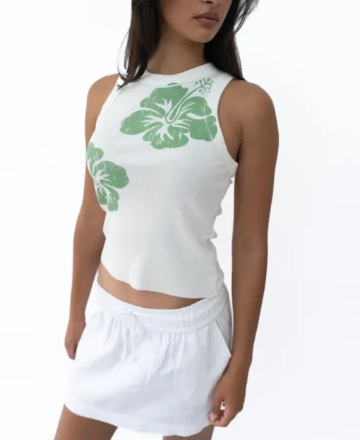 Rosa Hibiscus Tank | Moss
