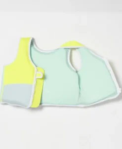 Salty the Shark Swim Vest 3-6 | Aqua Neon Yellow