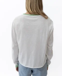 Stay Golden LS | Off White/Moss