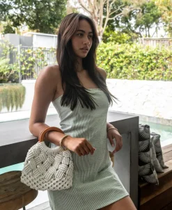 Victoria Dress | Olive Stripe